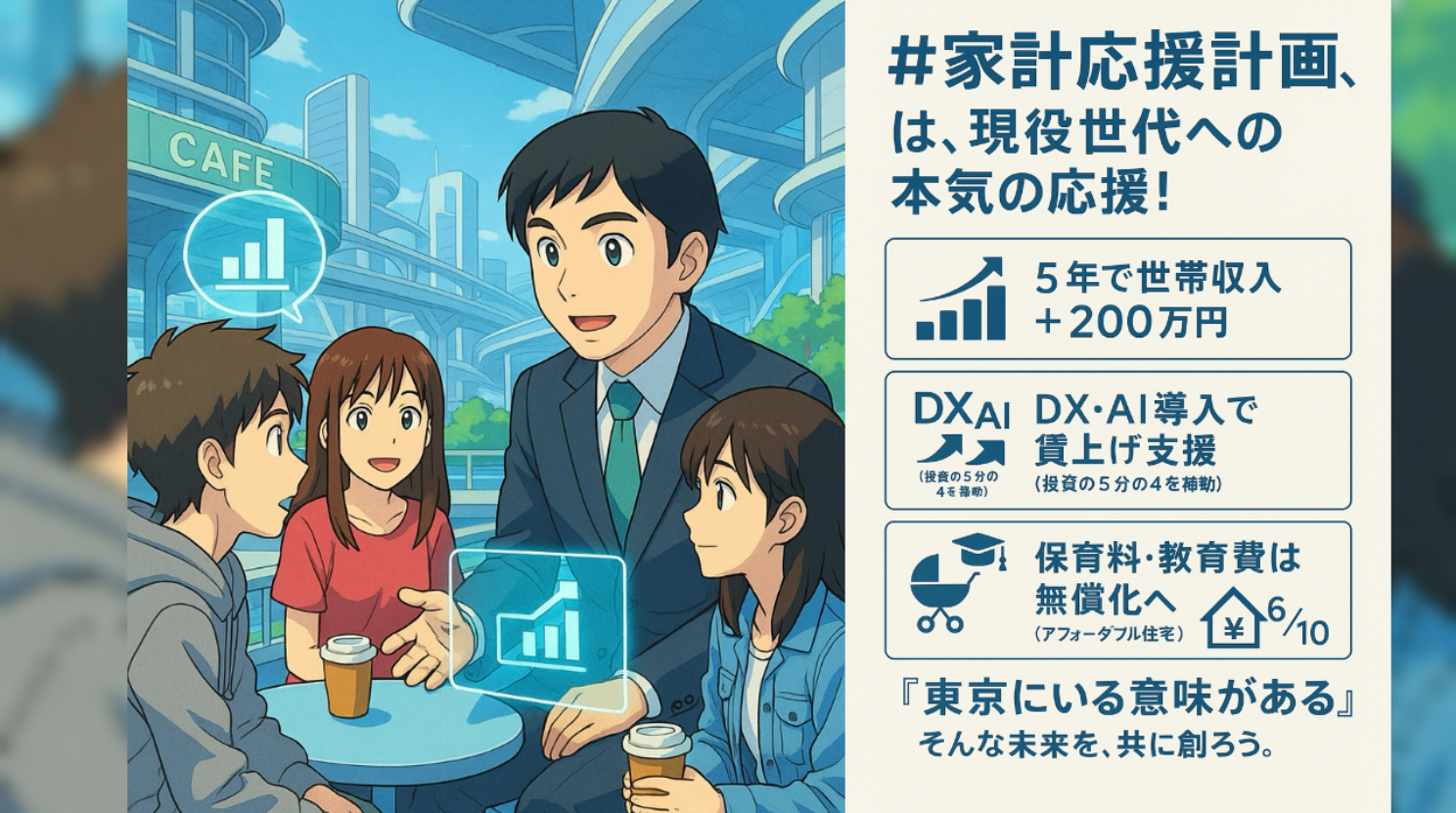 いいだ健一の家計応援計画 は、現役世代への本気の応援！