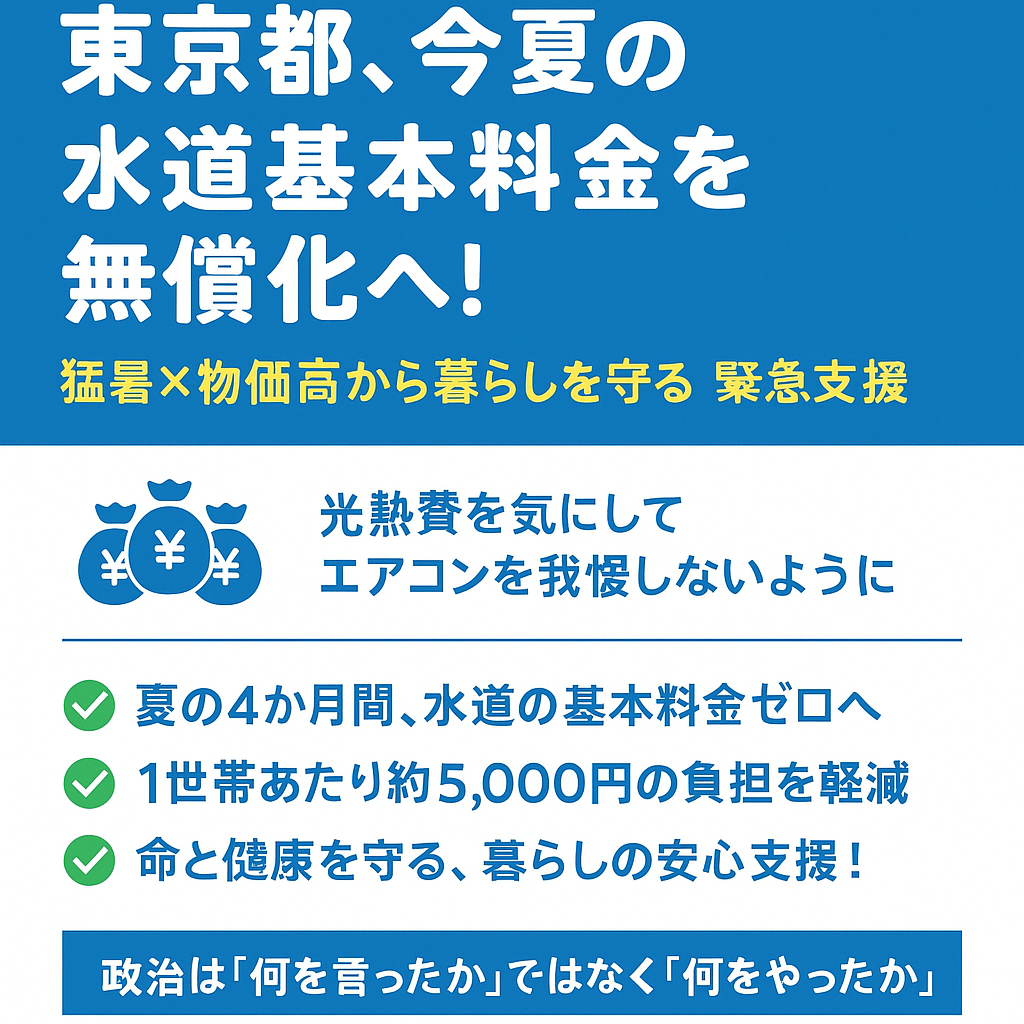 水道基本料金無償化！都議会公明党の信念 『何を言ったかではなく何をやったか』 いいだ健一 北多摩3区