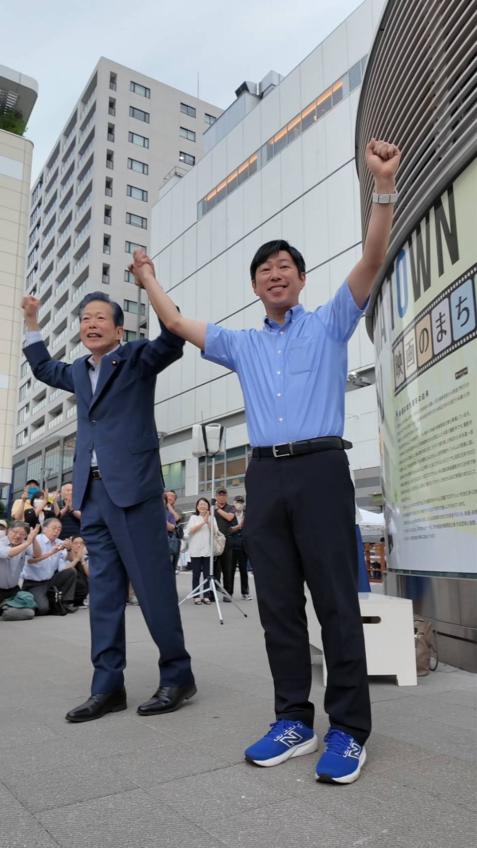 調布駅街頭・山口那津男常任顧問が応援に来てくださいました！