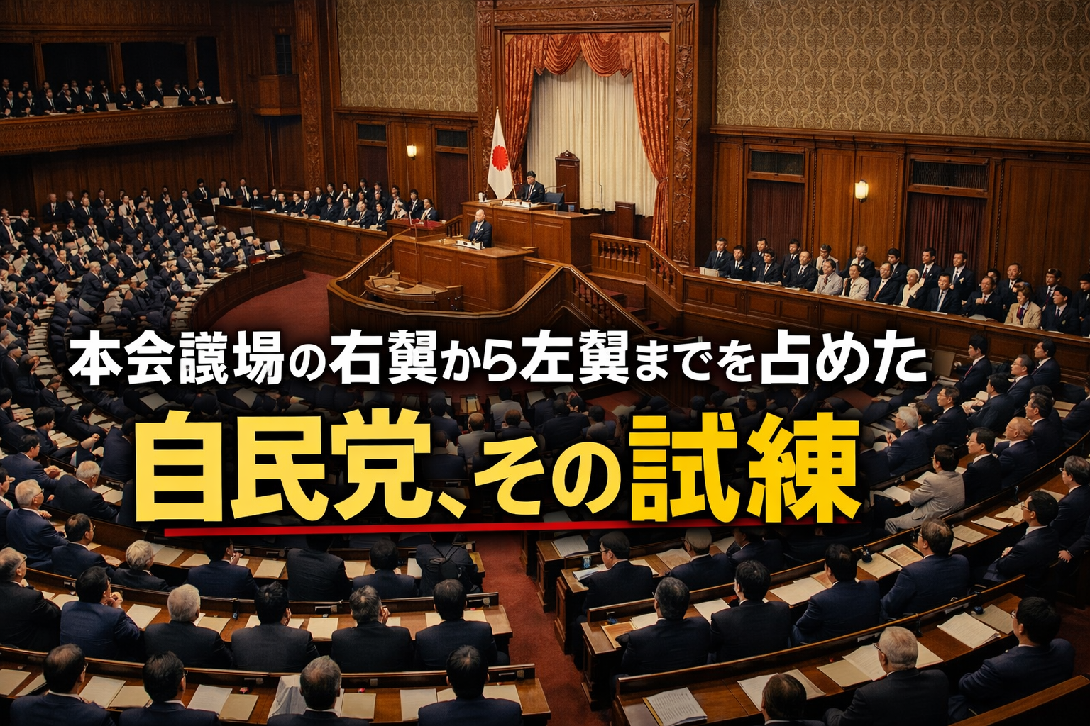 本会議場の右翼から左翼までを占めた自民党、その試練 - 細野豪志