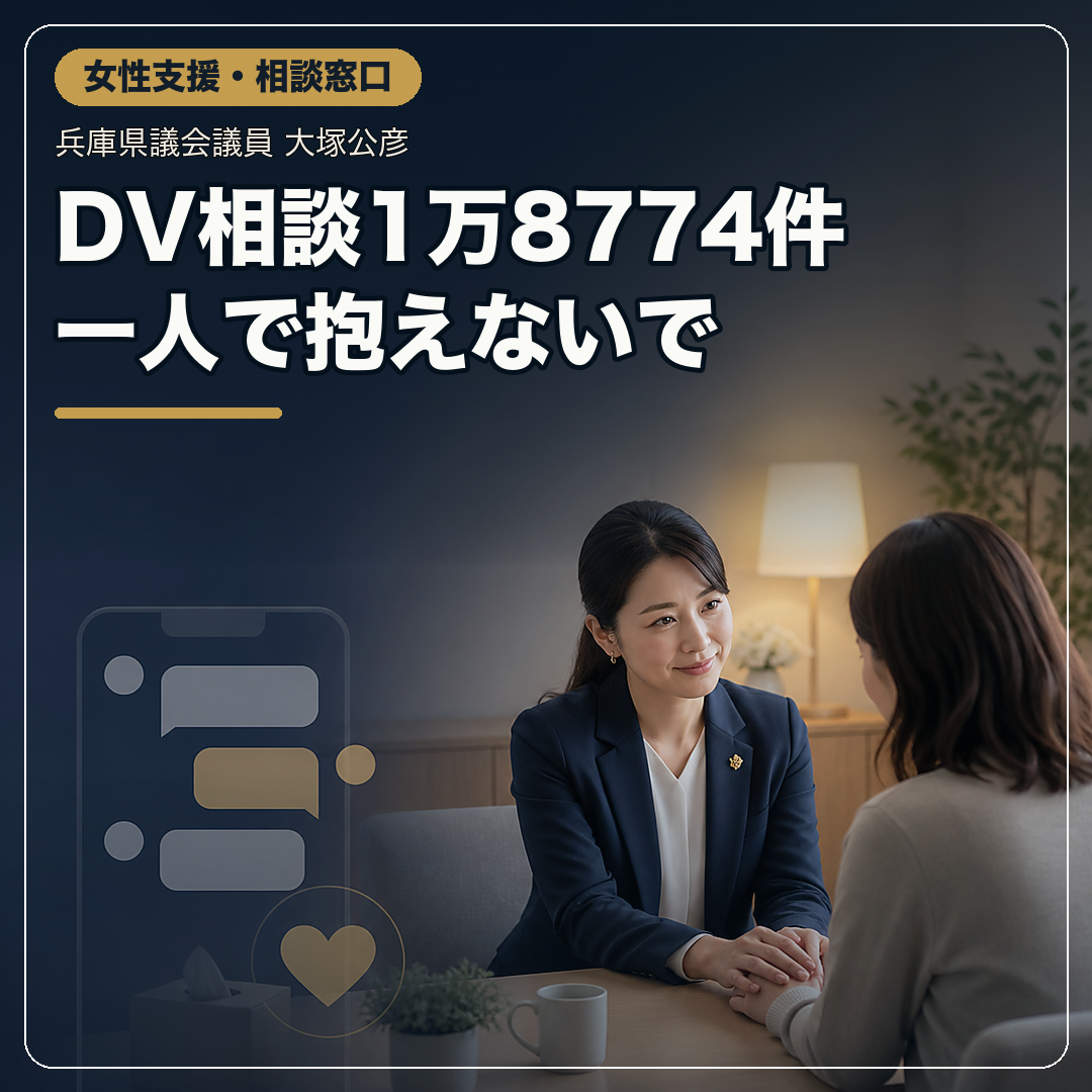 一人で抱えないで 兵庫県のDV相談窓口が広がっています【神戸市北区