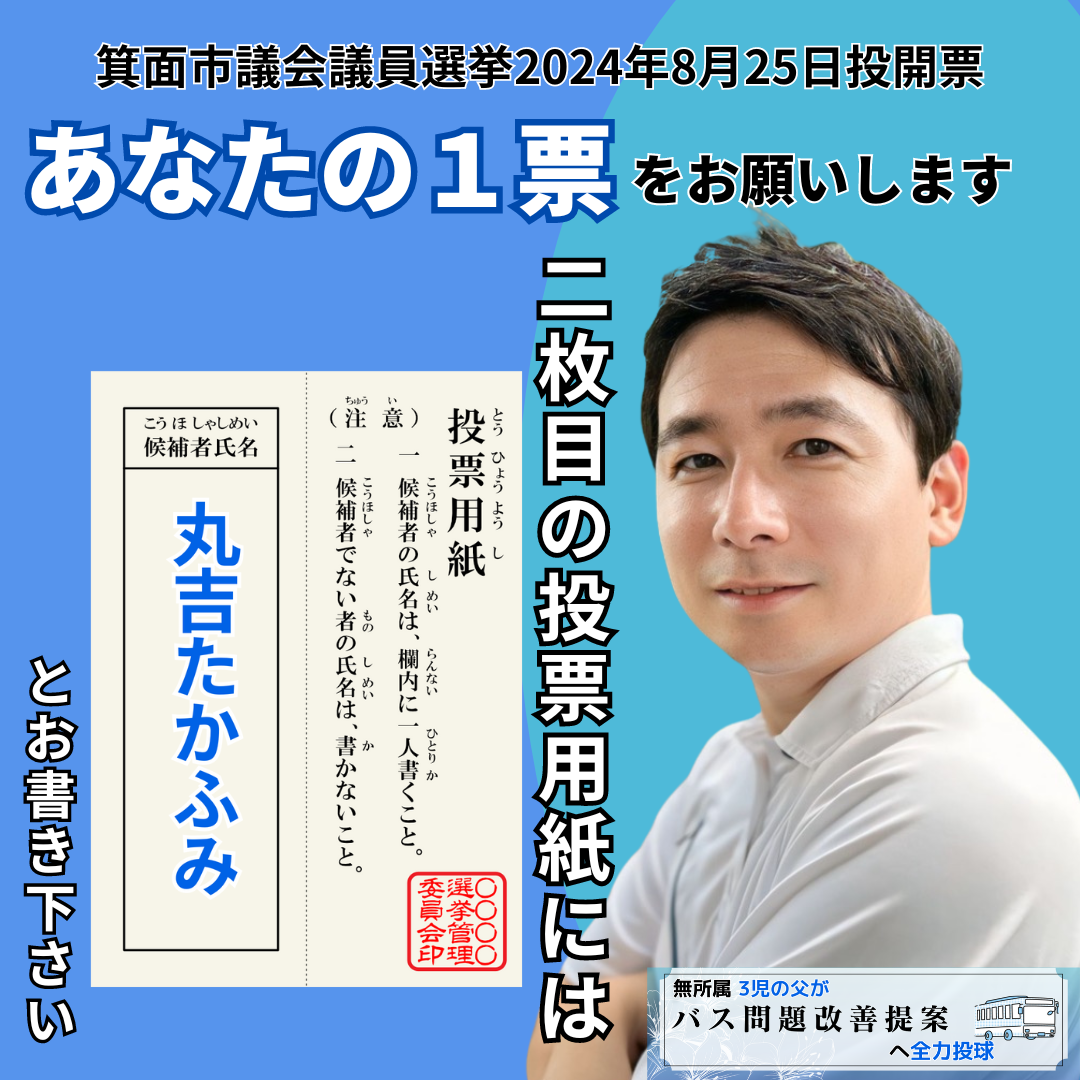 182645 箕面市長選挙2024の速報について【投票結果・開票結果】 - 丸吉孝文(マルヨシタカフミ) | 選挙ドットコム