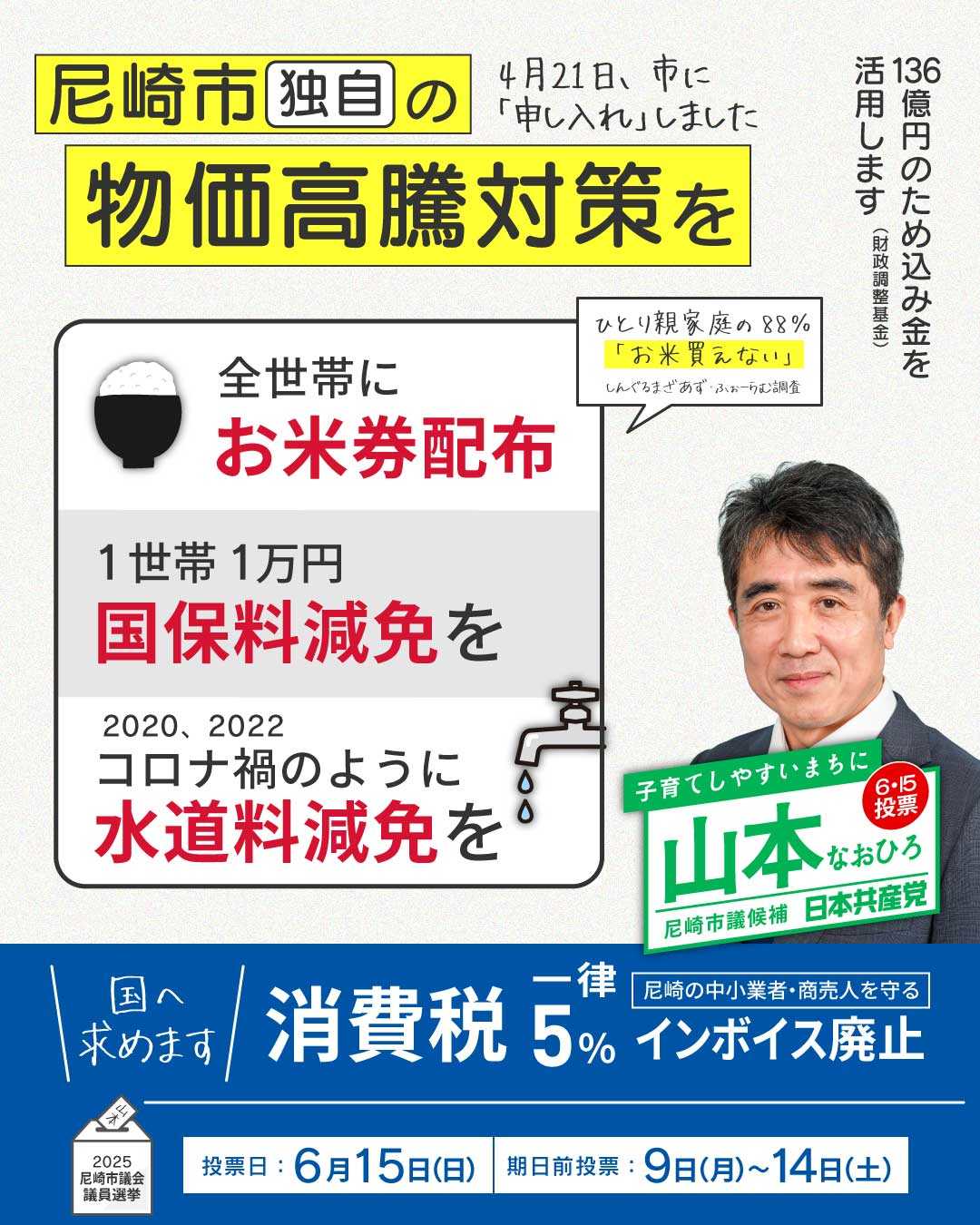 お米券　　6160円分　尼崎市 尼崎市 おこめ券配布についてのお知らせ – 日本共産党尼崎市会議員団