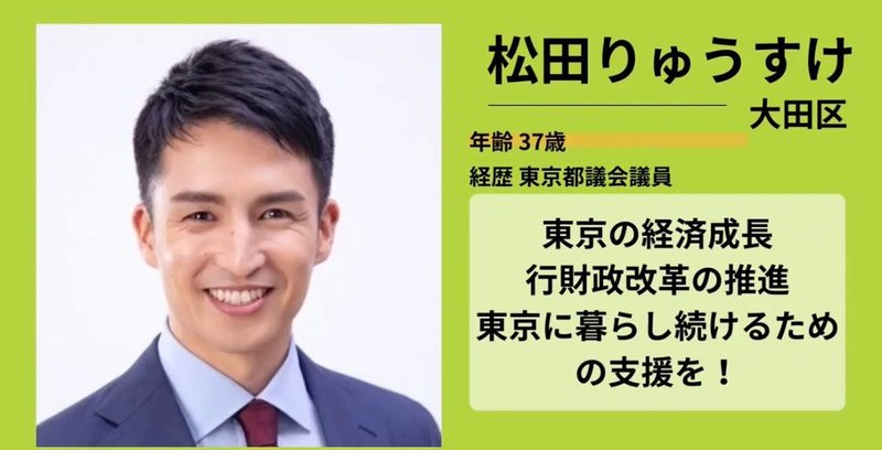 日本維新の会】東京都議会議員選挙の候補者紹介 - 田中けんじ