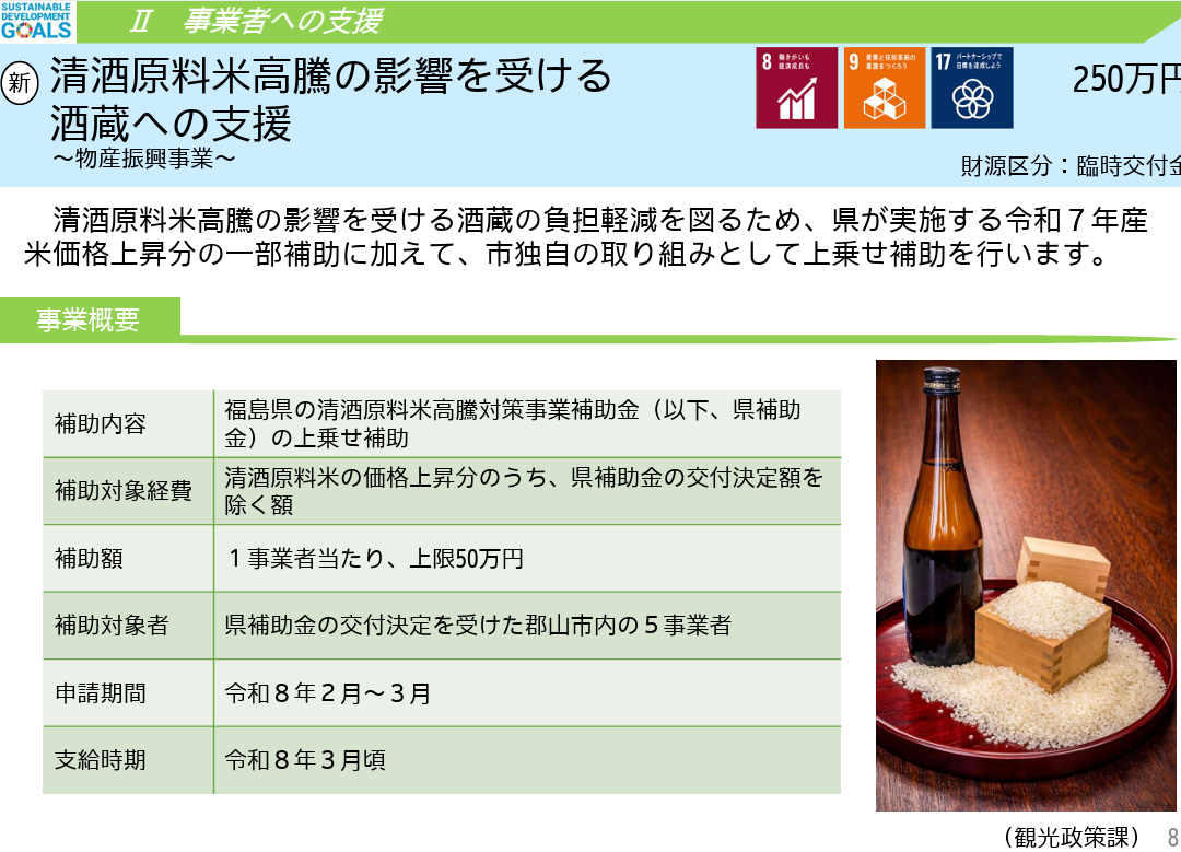 物価高対策26億円の内実――郡山市補正予算案第11号を読む - おおさか佳