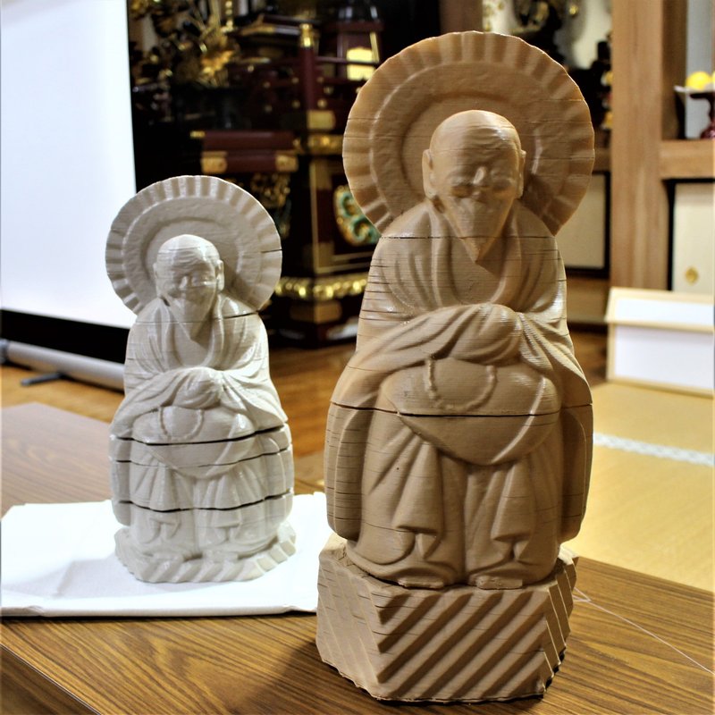 木喰仏に科学の目・三次元レーザー測定】14日午後、天乳寺本堂を会場