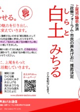 政策チラシ（政策フォーラム・市民の声あげお通信）